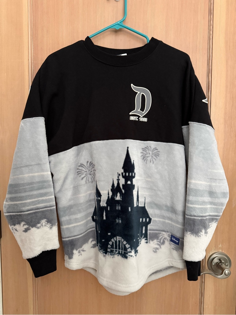 Disney Black & Light Gray Castle Crewneck Sweatshirt